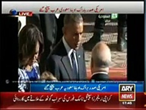 President Obama Reaches Saudi Arabia to Mourn King demise