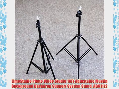 LimoStudio Photo Video Studio 10Ft Adjustable Muslin Background Backdrop Support System Stand