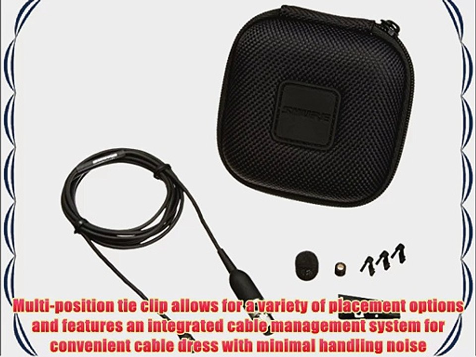 Shure MX150B/C-TQG Cardioid 5mm Subminiature Lavalier Microphone TQG for Shure Bodypacks Black