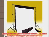 Cowboystudio Photography Black and White 9ft x 15ft Muslin Backdrops with Support System and