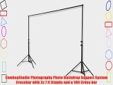 CowboyStudio Photography Photo Backdrop Support System Crossbar with 2x 7 ft Stands and a 10ft