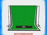 StudioPRO Quick Set Up Photography Studio 10' x 12' Black White and Green Muslin Backdrop Background