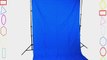 CowboyStudio Photography 5 X 10ft Blue Muslin Backdrop with One Section Telescoping Crossbar