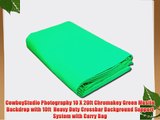 CowboyStudio Photography 10 X 20ft Chromakey Green Muslin Backdrop with 10ft  Heavy Duty Crossbar