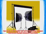 CowboyStudio 2000 Watt Digital Video Continuous Lighting Kit with Carrying Case 6 x 9ft Black