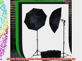 ePhoto Video Studio Lighting Kit with Background Support Stands 3pcs 10'x10' Chromakey Green
