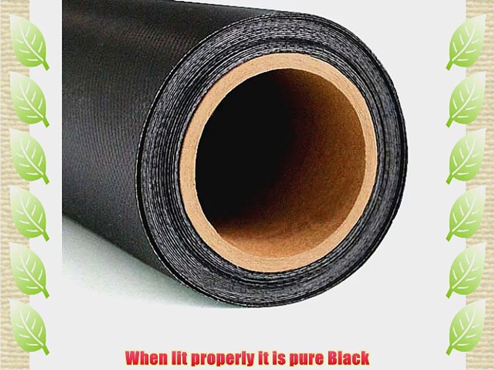 CowboyStudio 6 x 9 Feet Photography Photo Seamless Pro Black Vinyl Backdrop Background