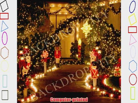 10'x20' Christmas Lights Computer Printed Background Backdrop