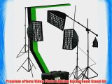 ePhoto 2400 Watt Digital Video Continuous Softbox Boom Hair Lighting Kit with 3pcs Black White