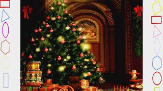 Pretty Decorated Christmas Tree 8' x 8' CP Backdrop Computer Printed Scenic Background