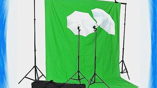 Chromakey Green Screen Kit 800watt 10x12 Chromakey Green Screen Lighting kit By Fancierstudio