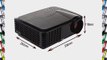 EUG 3400 Lumens 1080p 3D Full HD Home Office Theater Projector 1280x800 Resolution HDMI USB