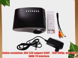 MeGooDo LED Mini Projector Fashionable Home Theater for Video Games TV Movie TXT Music