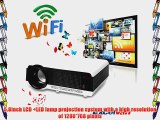 Excelvan? 2800 Lumens Wireless WIFI Internet Projector Built in Dual Core Android 4.2 OS Wireless