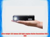 AAXA P4 P4X Pico Projector 125 Lumens with 90 Minute Battery Life Pocket Size 15000 Hour LED