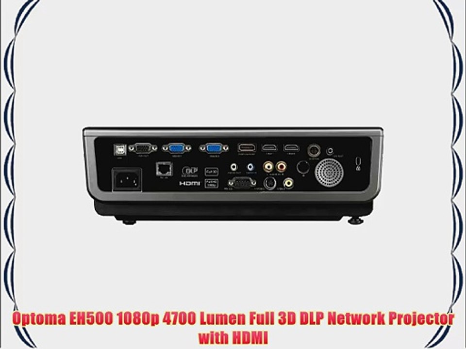 Optoma EH500 1080p 4700 Lumen Full 3D DLP Network Projector with HDMI