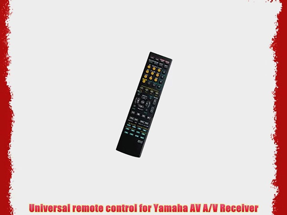General Replacement Remote Control For Yamaha RX-V861 RX-V663 HTR-5850 7.1 Channel AV A/V Receiver