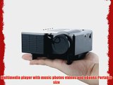 Black Portable Mini Projector 67 AV-IN PAL LCD HDMI USB 48 lumen Game Projector Consoles