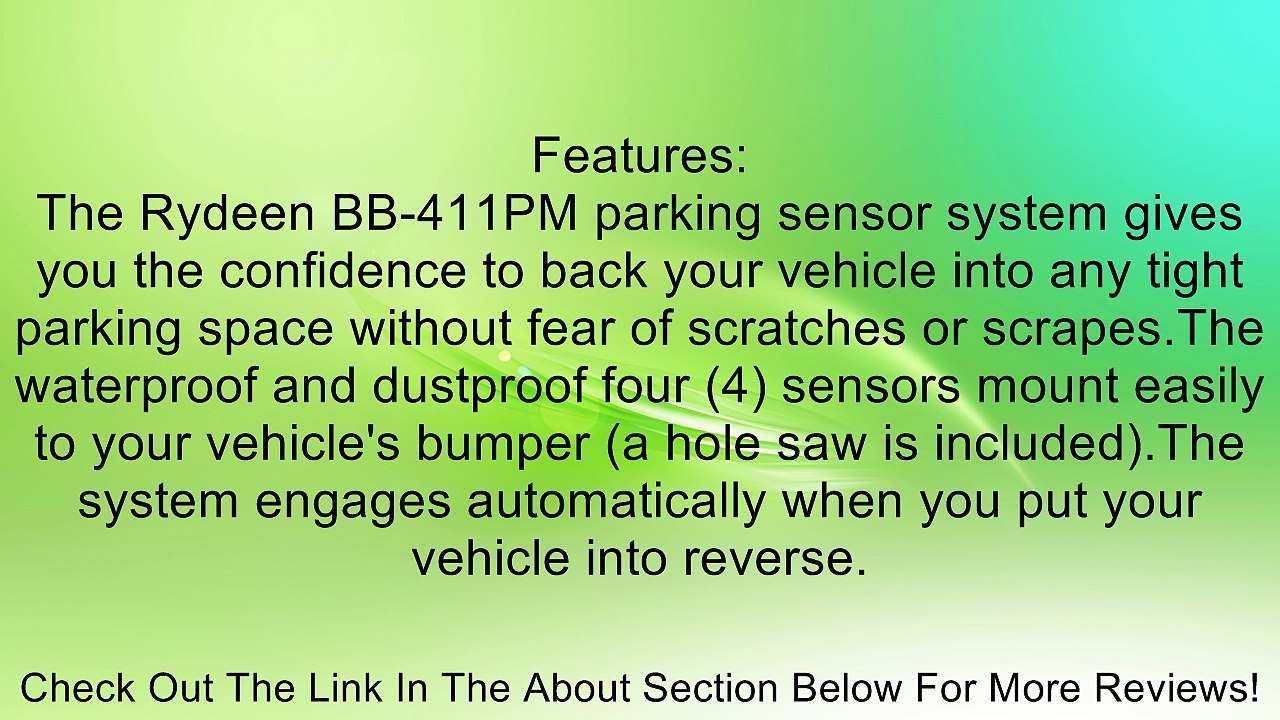 Rydeen BB-411PM parking sensor system Review