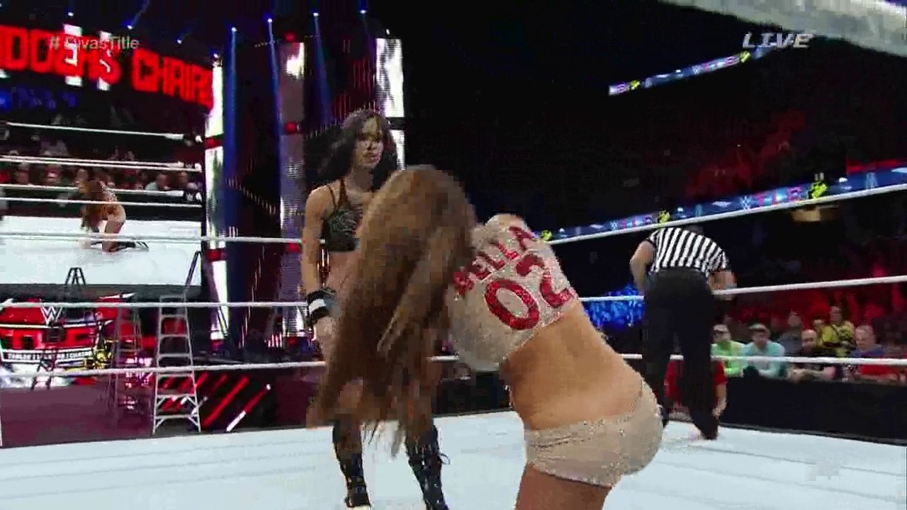 Part three-WWE TLC 2014 AJ Brooks as AJ Lee vs Nikki Bella,spider outfit