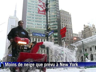 Moins de neige à New York que prévu, les autorités défendent leur décision