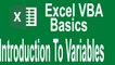 Excel VBA Programming Basics Tutorial # 4 | Introduction to Variables