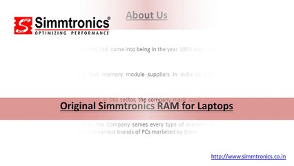 Original Simmtronics RAM for Laptops