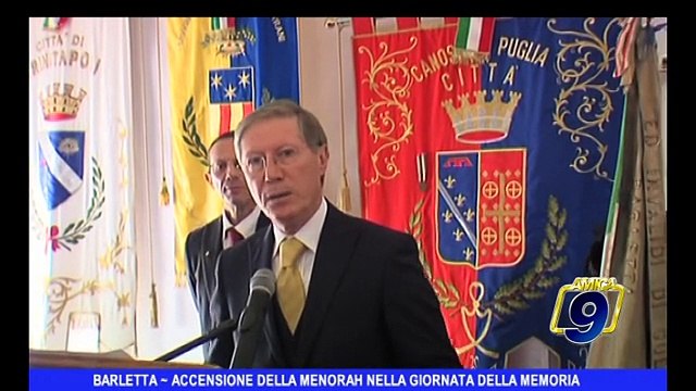 BARLETTA | Accensione della menorah nella Giornata della memoria