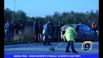 ANDRIA-TRANI | Grave incidente stradale, un morto e due feriti
