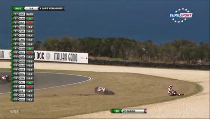 kenan sofuoğlu and van der mark crash australia 2014