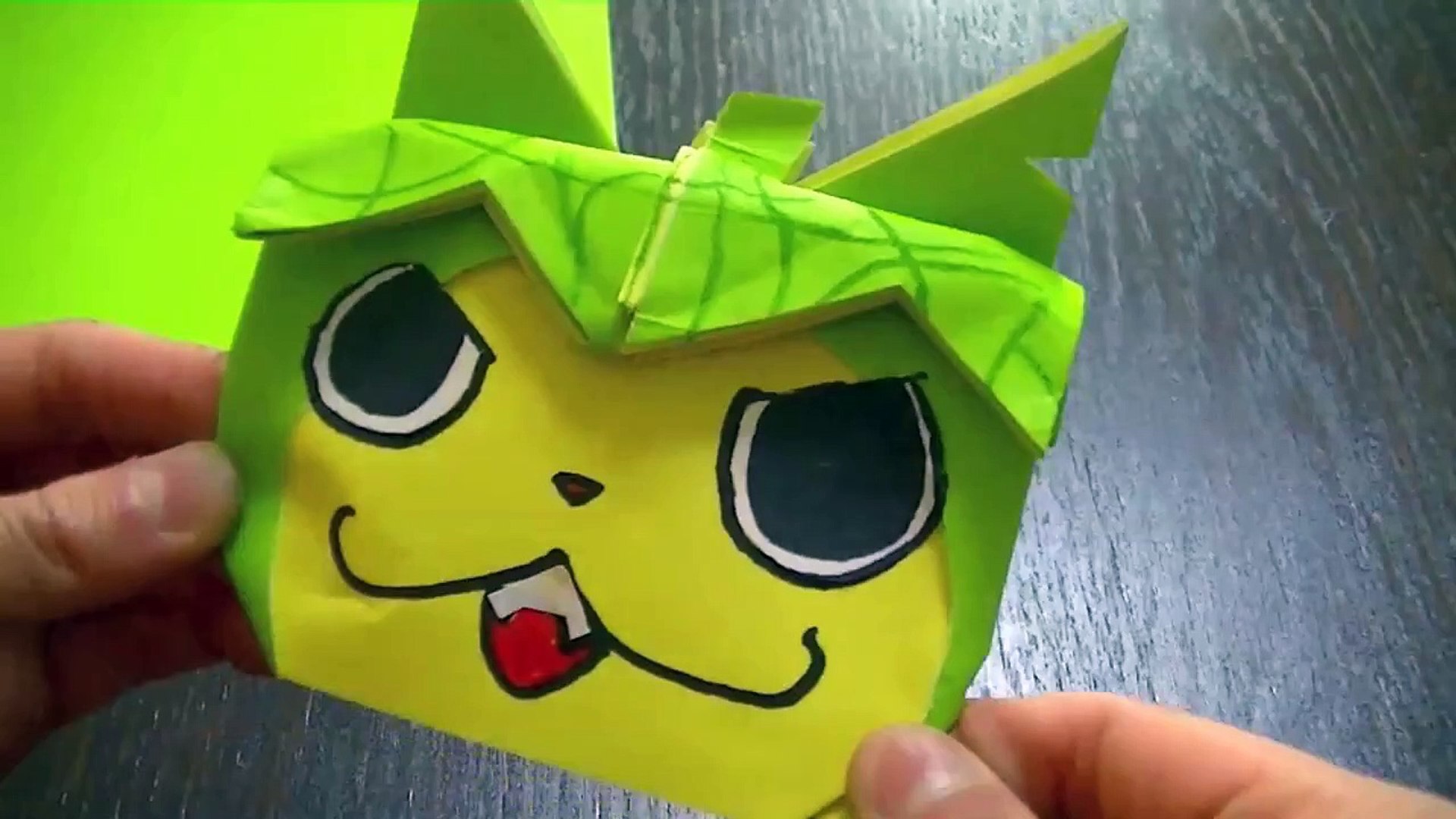 折り紙 妖怪ウォッチ メロンニャンの簡単な折り方動画 How To Make Origami Yo Kai Watch Video Dailymotion