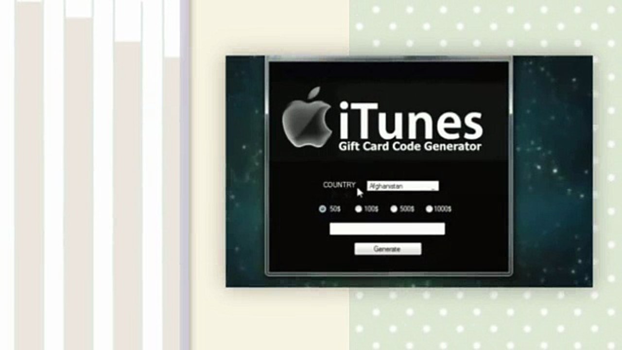 iTunes Gift Card Generator No Survey MAC