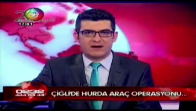 Ege Tv'de yayınlanan '' Çiğli'de hurda araç operasyonu '' haberi.