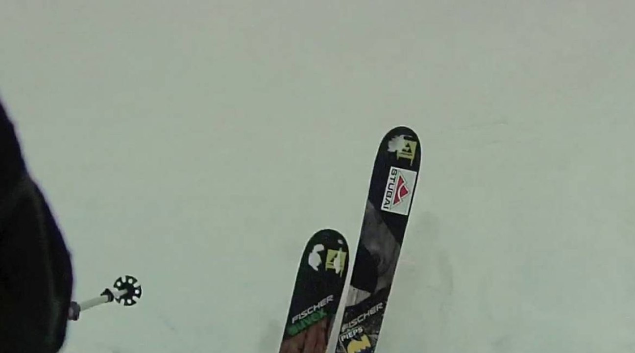 Sur un couloir dans les Alpes autrichiennes