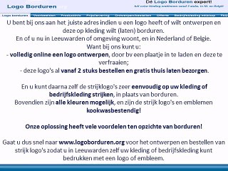 Logo op kleding borduren in Leeuwarden