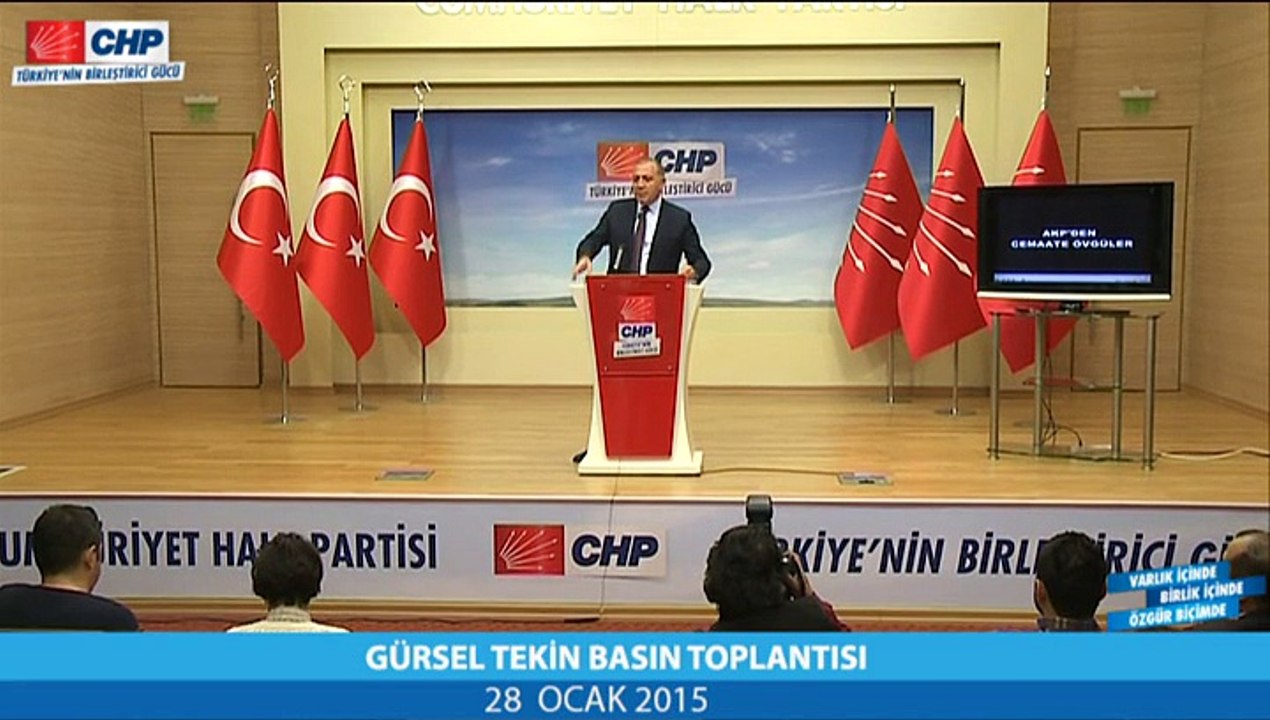 GÜRSEL TEKİN BASIN TOPLANTISI 28/01/2015