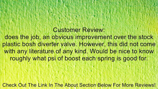 KraftWerkTurbo 007 Diverter Valve Audi VW Porsche Saab Ford Renault Review