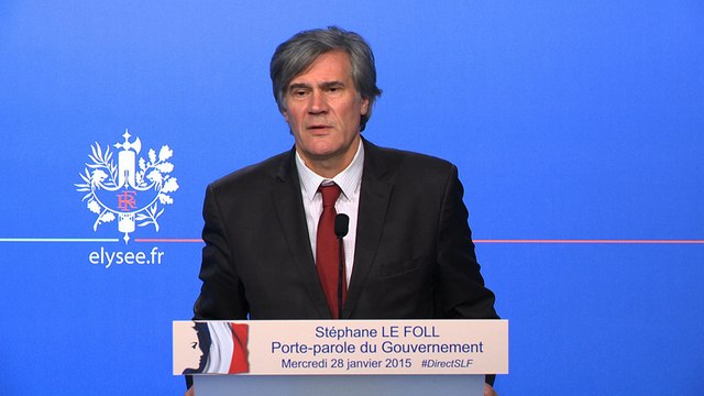 Point de presse de Stéphane Le Foll, porte-parole du Gouvernement, le 28 janvier 2015