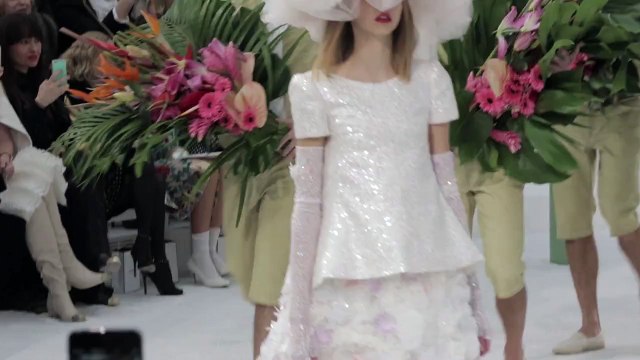 A post-show interview with Karl Lagerfeld at Chanel Couture Spring/Summer 2015