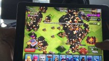 Clash of clans - 300 Golems & 300 Giants (mass Gameplay)