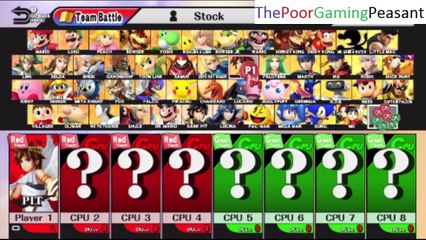 Super Smash Bros. For Wii U 8 Player Team Battle - Playing As Donkey Kong