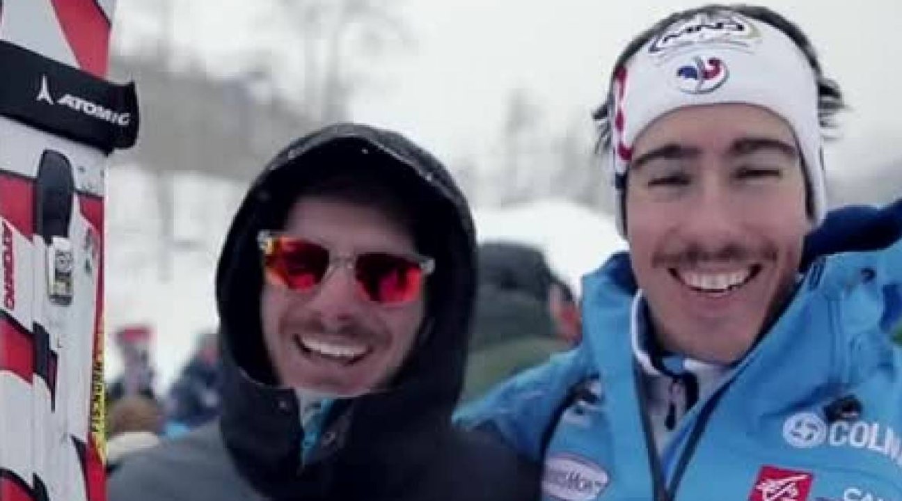 Ben Valentin encourage ses compatriotes du ski alpin à Beaver Creek