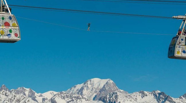Paradiski Gravity : les images de la traversée à 380 mètres de hauteur