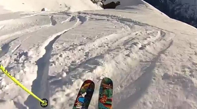 Freeride World Tour, run de reconnaissance à Chamonix