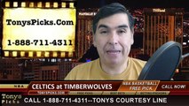 Minnesota Timberwolves vs. Boston Celtics Free Pick Prediction NBA Pro Basketball Odds Preview 1-28-2015