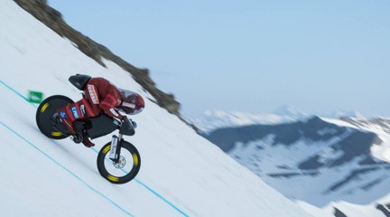 Première mondiale : 214km/h en vtt sur une pente inclinée à 98%