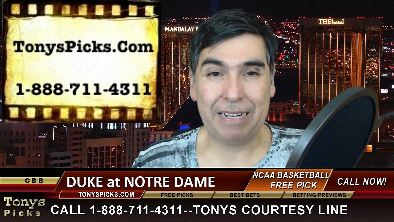 Notre Dame Fighting Irish vs. Duke Blue Devils Free Pick Prediction NCAA College Basketball Odds Preview 1-28-2015