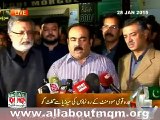 MQM Khawaja Izhar-Ul-Hassan media talk on Suhail’s extra-judicial killing