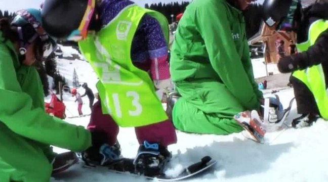 On est jamais trop jeune pour apprendre le snowboard