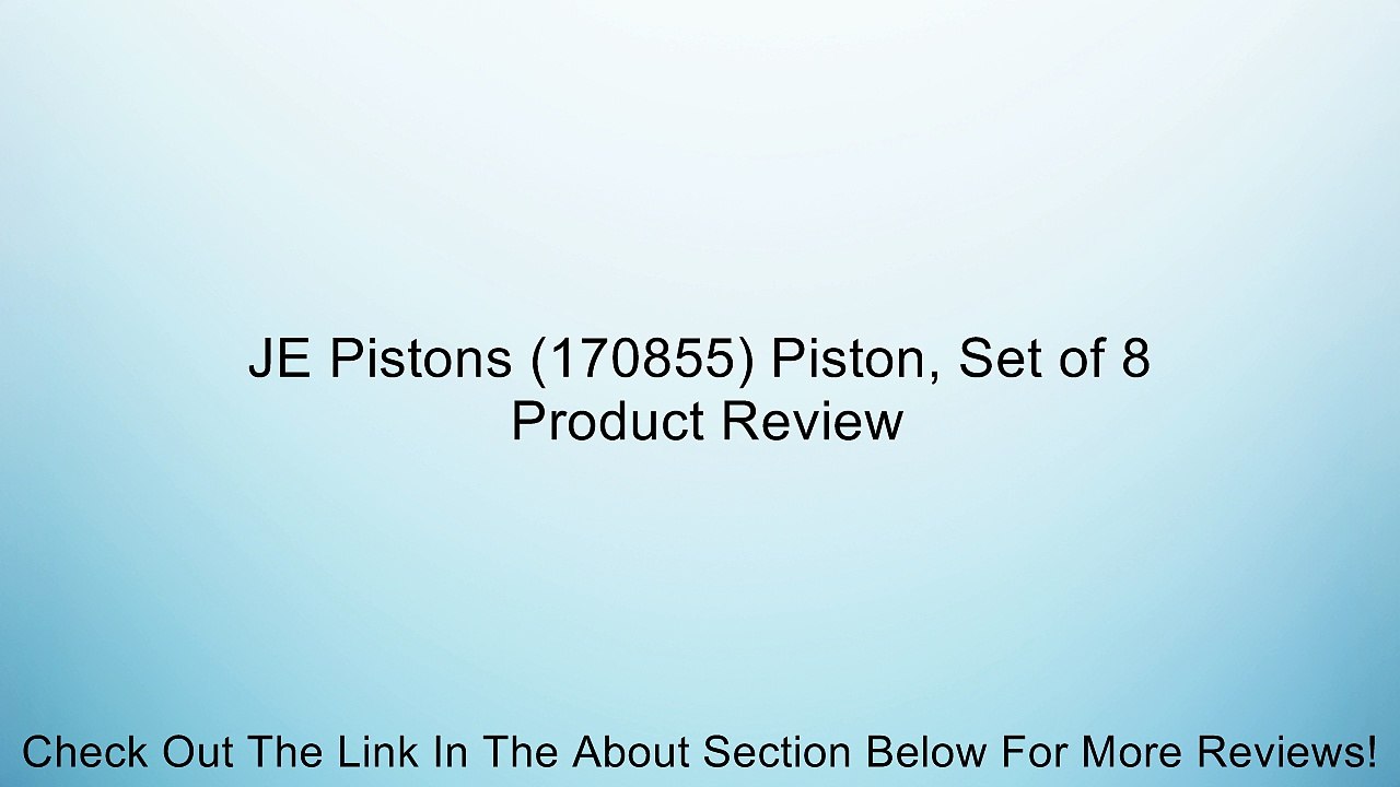 JE Pistons (170855) Piston, Set of 8 Review